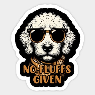 Goldendoodle Labradoodle No Fluffs The Dood Funny Doodle Dog Sticker